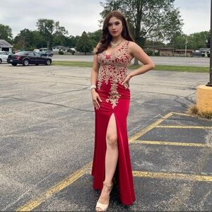 Red and Gold Dress